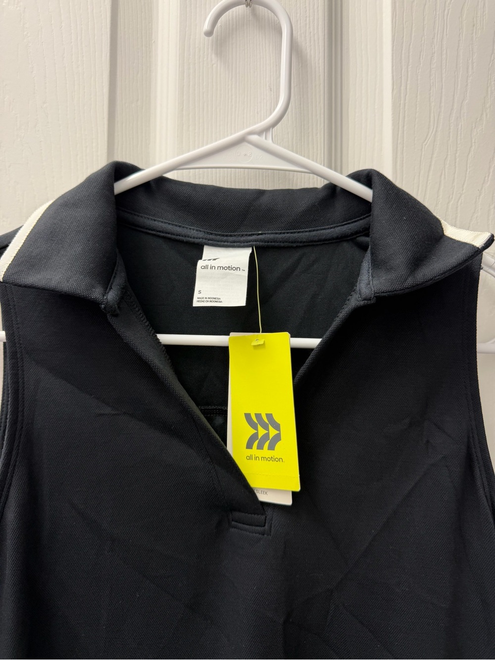 all in motion Black Sleeveless Polo Mini Dress - Picture 2 of 5